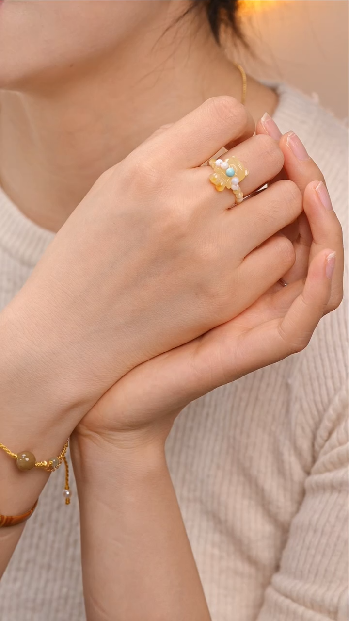 【闪购商品】蜜蜡戒指未镶嵌蜜蜡戒指