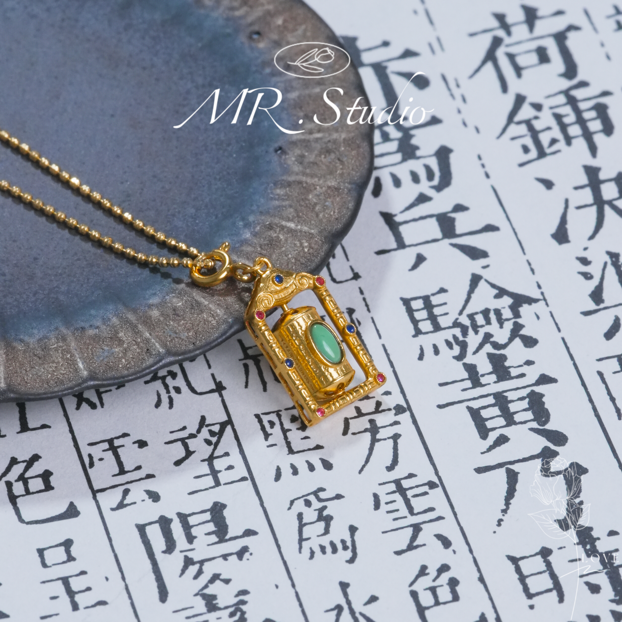 吊坠925银 木润【转经筒】S925银转经筒吊坠（不含链）