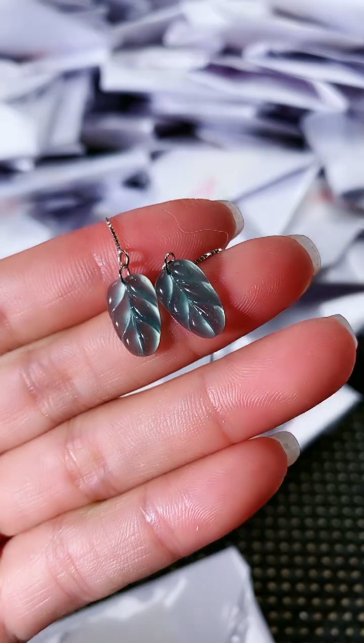 【闪购商品】翡翠耳饰银S925镶嵌221