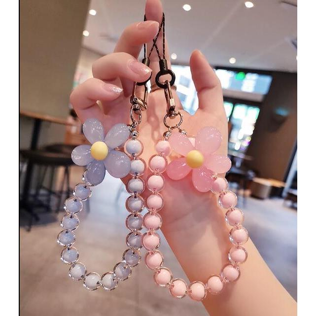 手机挂绳短款手腕挂件日系ins马卡龙色彩圆珠子手工串珠挂链通用