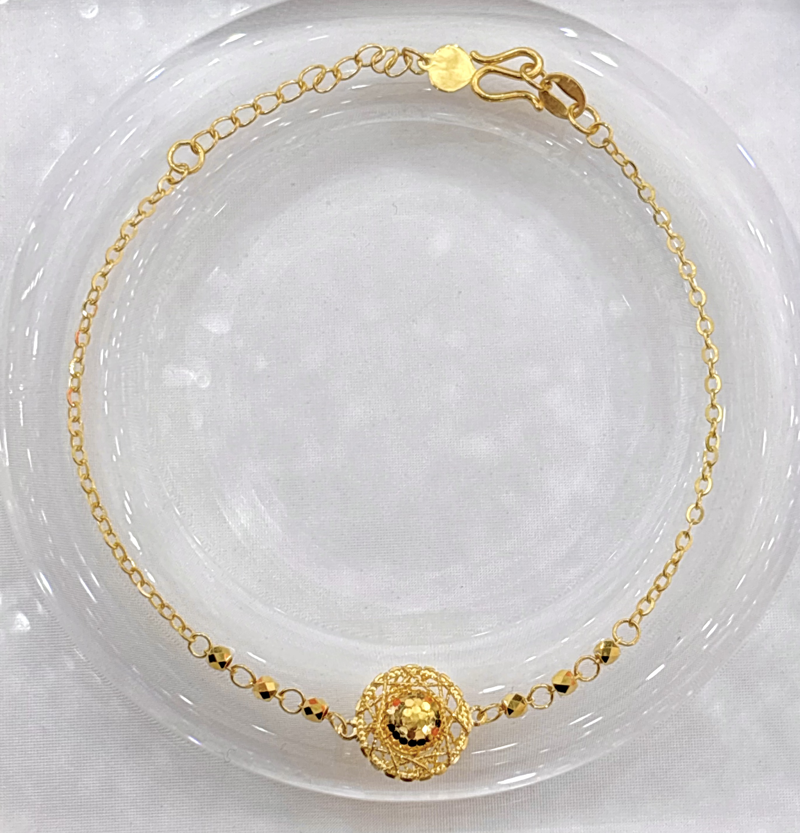 CC足金5G百搭简约款手链3.28g