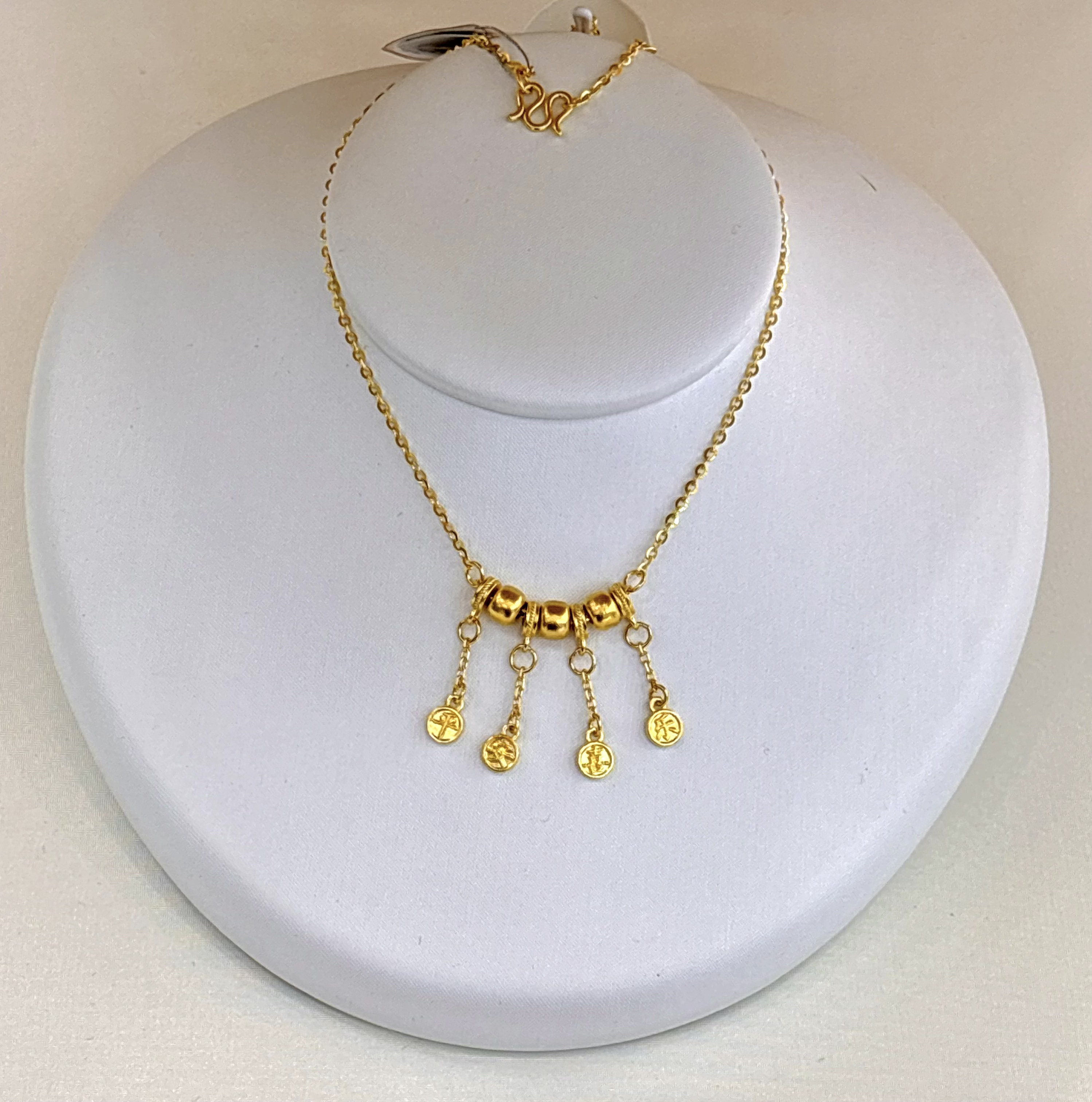 B3明牌珠宝足金平安喜乐甄选套链9.49g