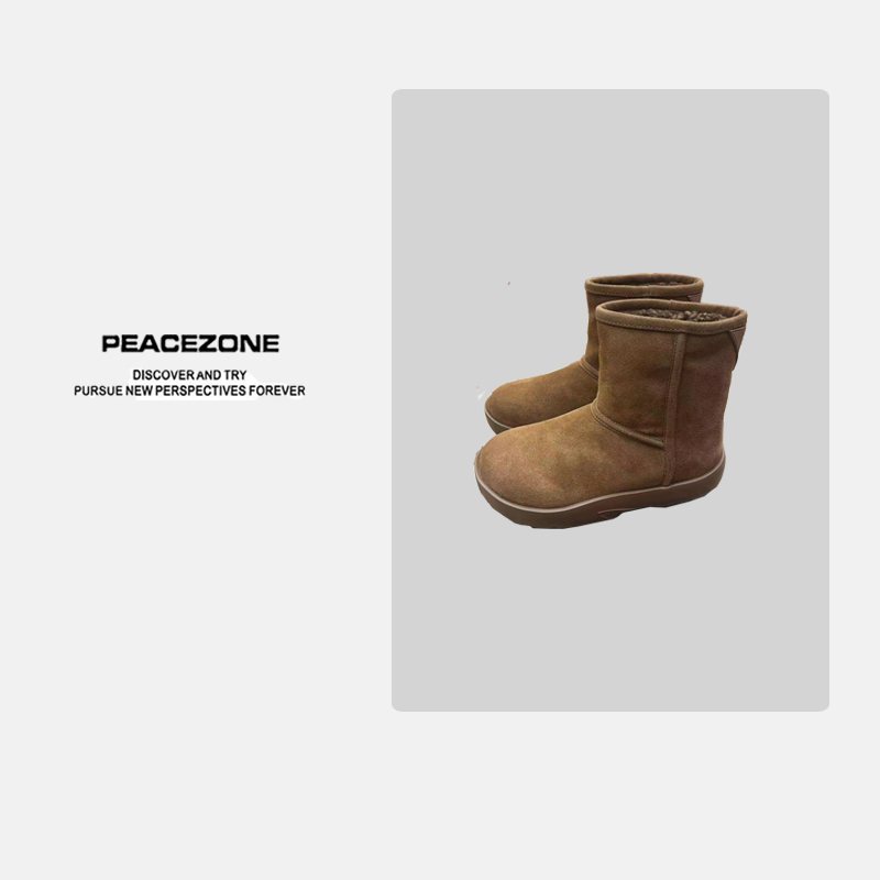 peacezone保暖BV风格皮毛一体冬季雪地靴