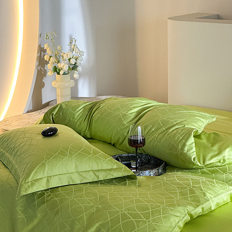 轻奢风星级酒店质感高级感四件套简约小清新可爱床品全棉贡缎提花