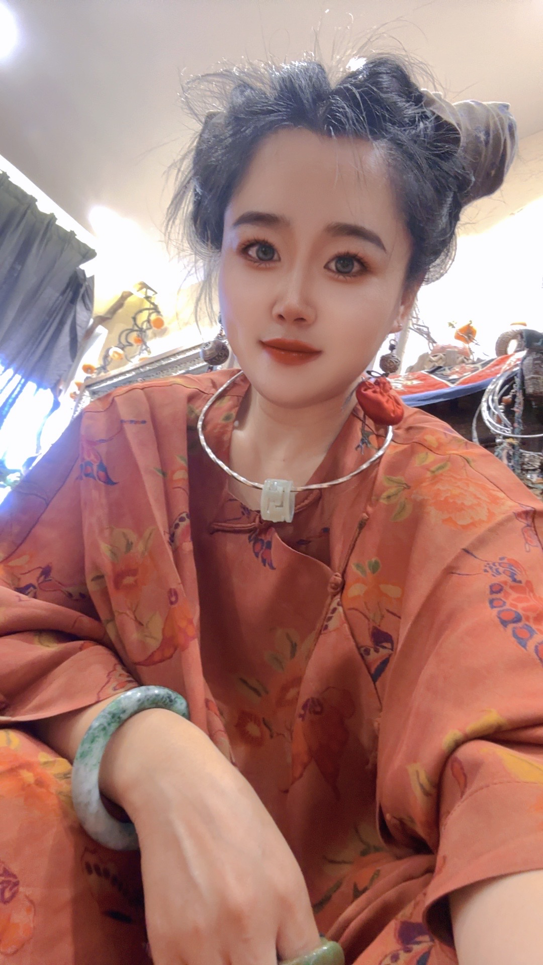 原创设计款袍子实物颜色绝美！