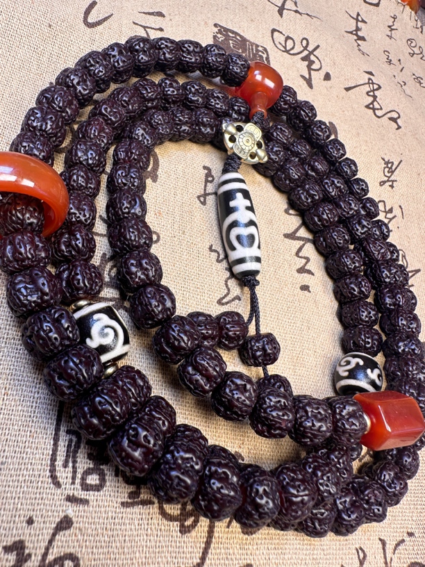 【宝玉】回流回血玉华褒奖老金刚菩提子男女款佛珠108颗 尺寸11左右