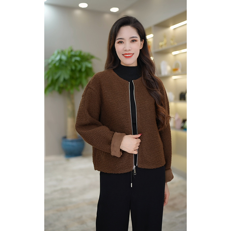 【欧蔓依】 OMYA7165女士上衣外套2024秋冬新款外套宽松百搭