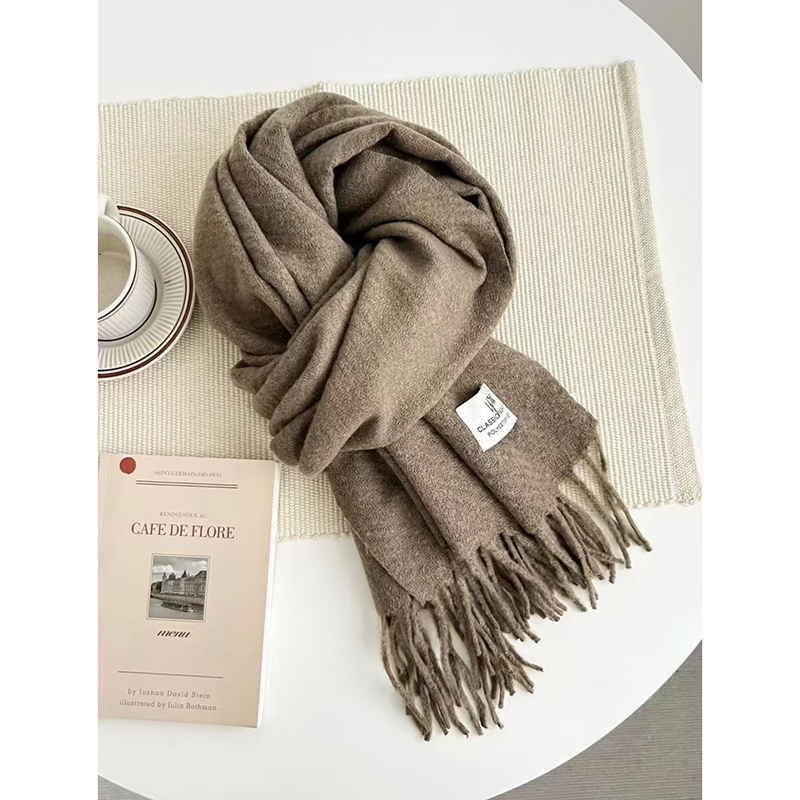 【欧蔓依】 OMYA002围巾2024秋冬新款纯色保暖围脖百搭