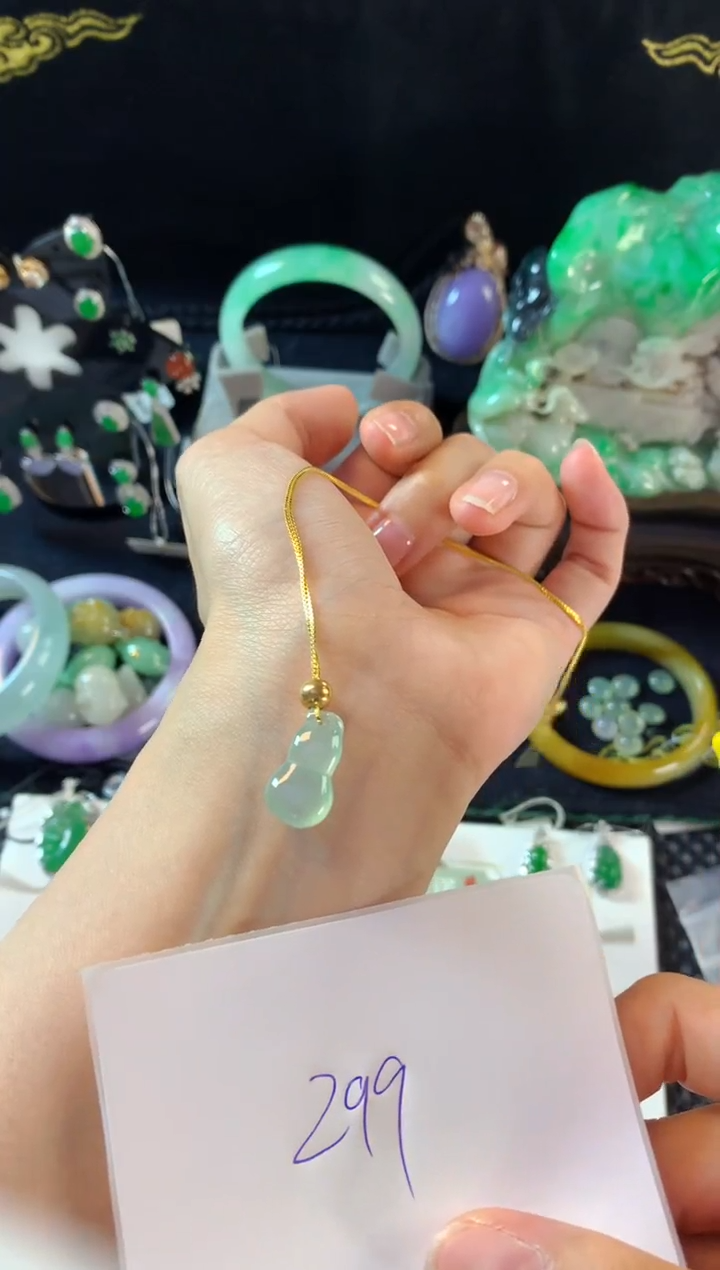 【闪购商品】翡翠颈饰银S925镶嵌翡翠