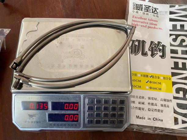 钛合金抄网头矶钓抄网头TA1钛英制12丝 四折叠圆形