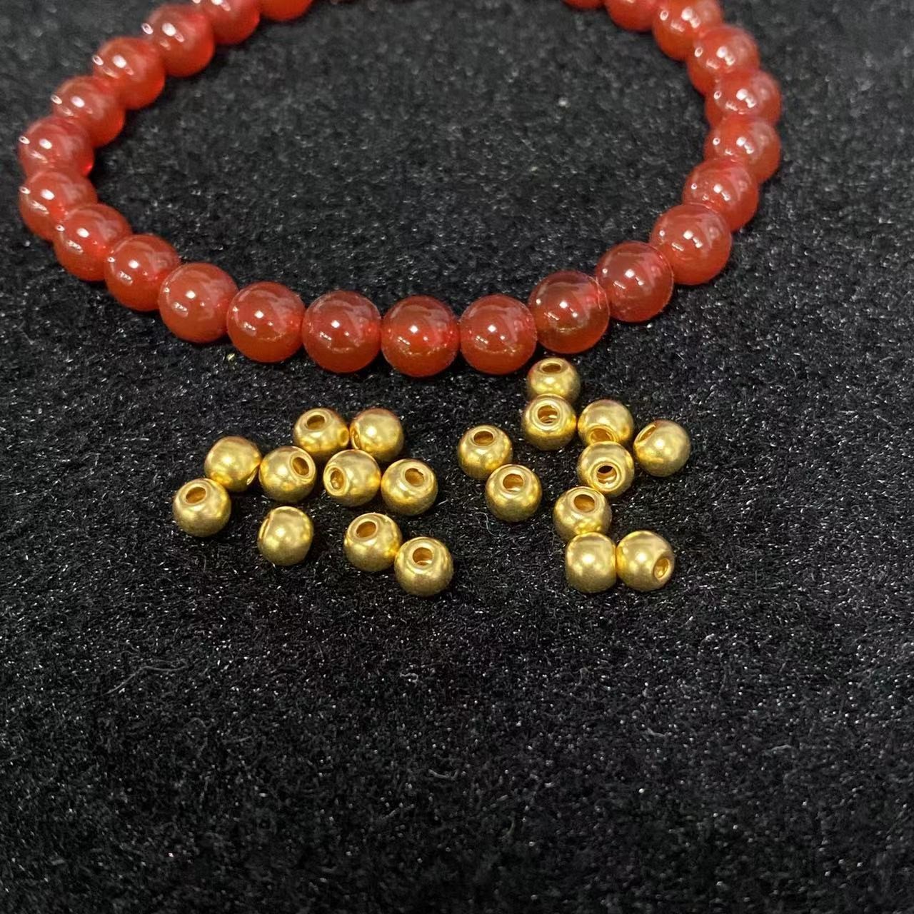 足金卡4古法金珠20颗（A004-20）/多样性发货