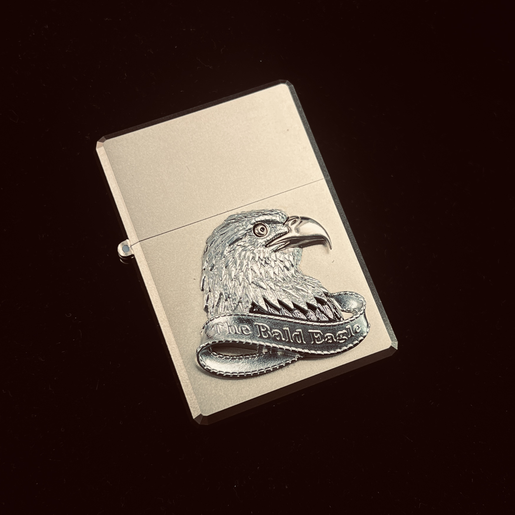 黄铜底板白头鹰贴章打火机外壳无内胆去造出品