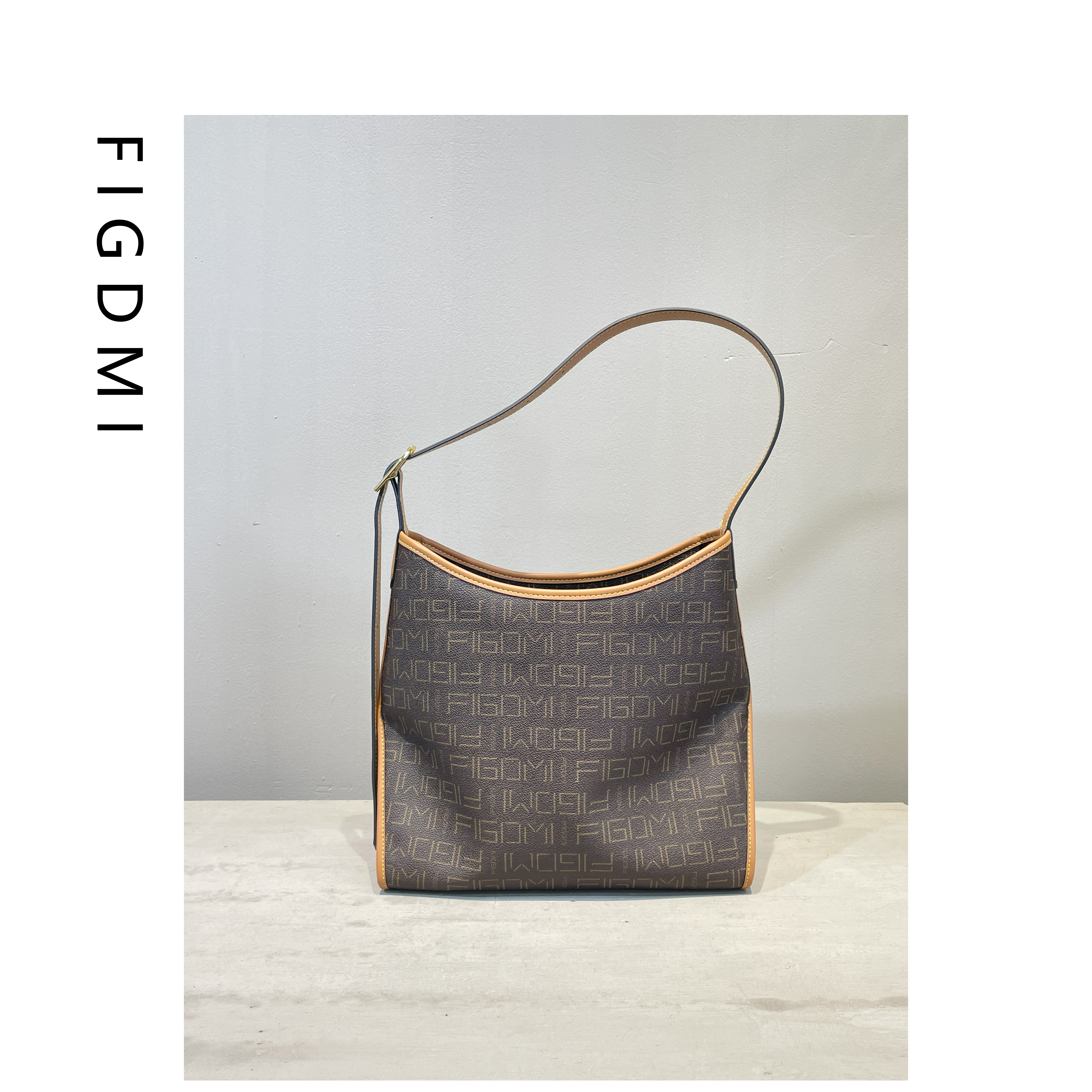 FIGDMI/菲格迪迈春夏新款高级质感托特包斜跨通勤包单肩包F02