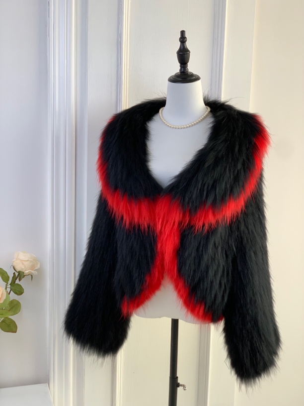 【捡漏价】貉子毛大翻领加密加厚50公分阔版喇叭袖长袖女外套