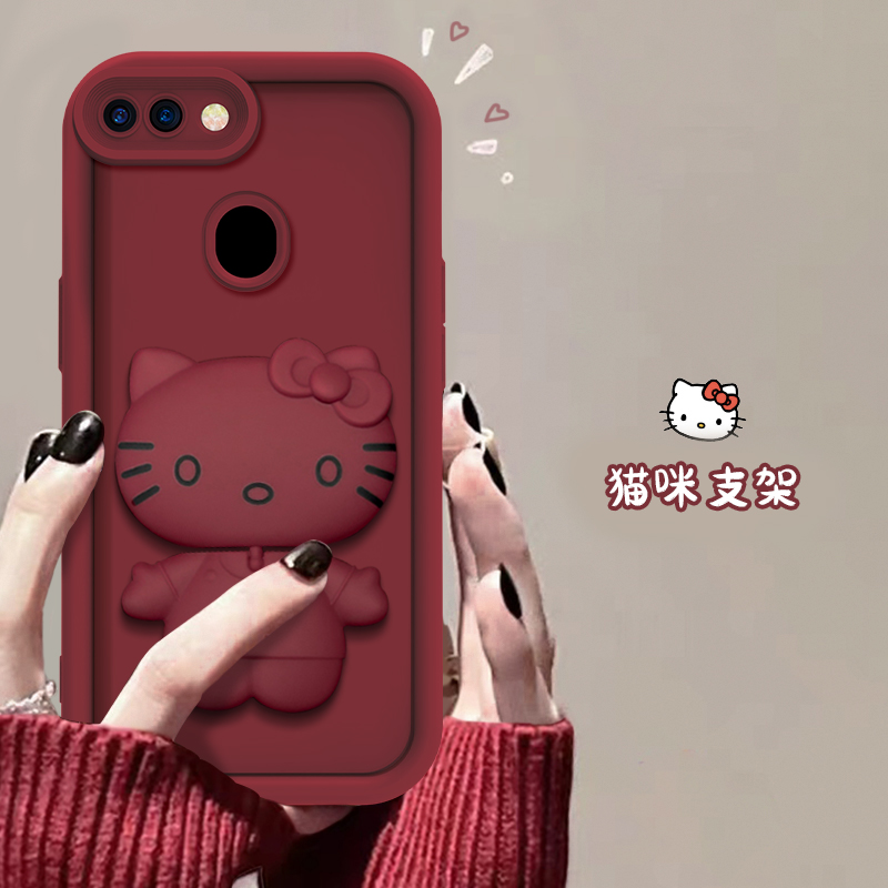 oppo R15标准版手机壳猫猫支架款网红爆款天眼硅胶全包防摔可爱女