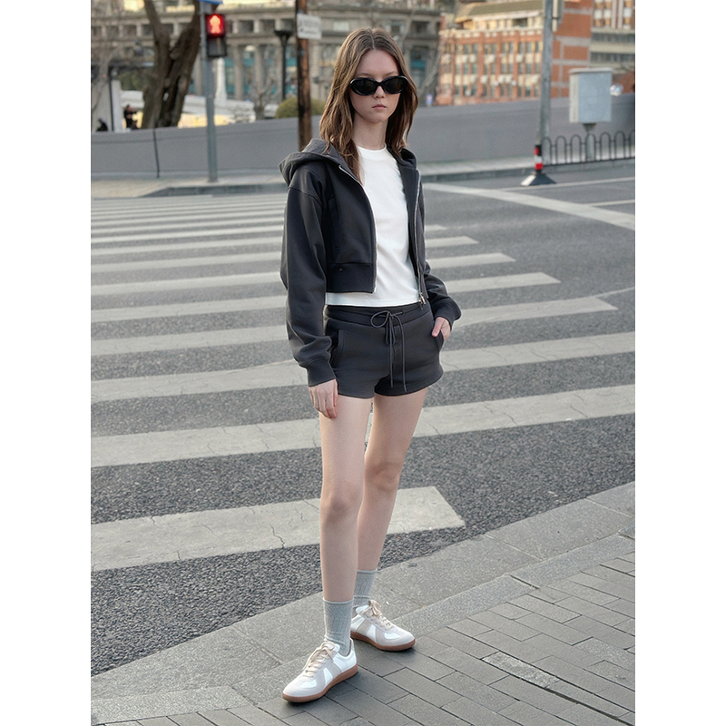 ANTIFORM原创设计休闲运动套装春秋重磅全棉新款宽松显瘦连帽卫衣