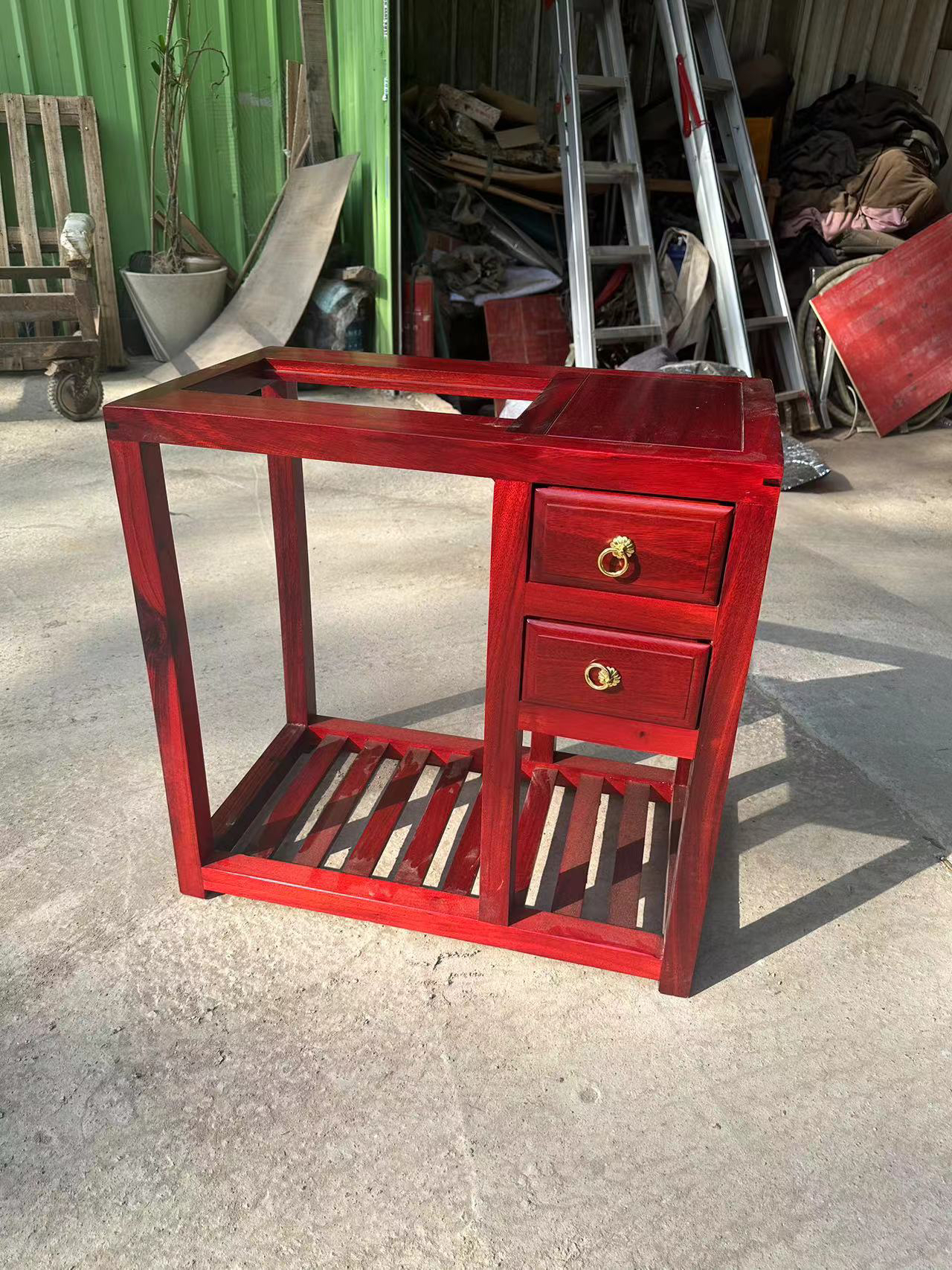 酸枝(红)实木茶水柜边柜泡茶台