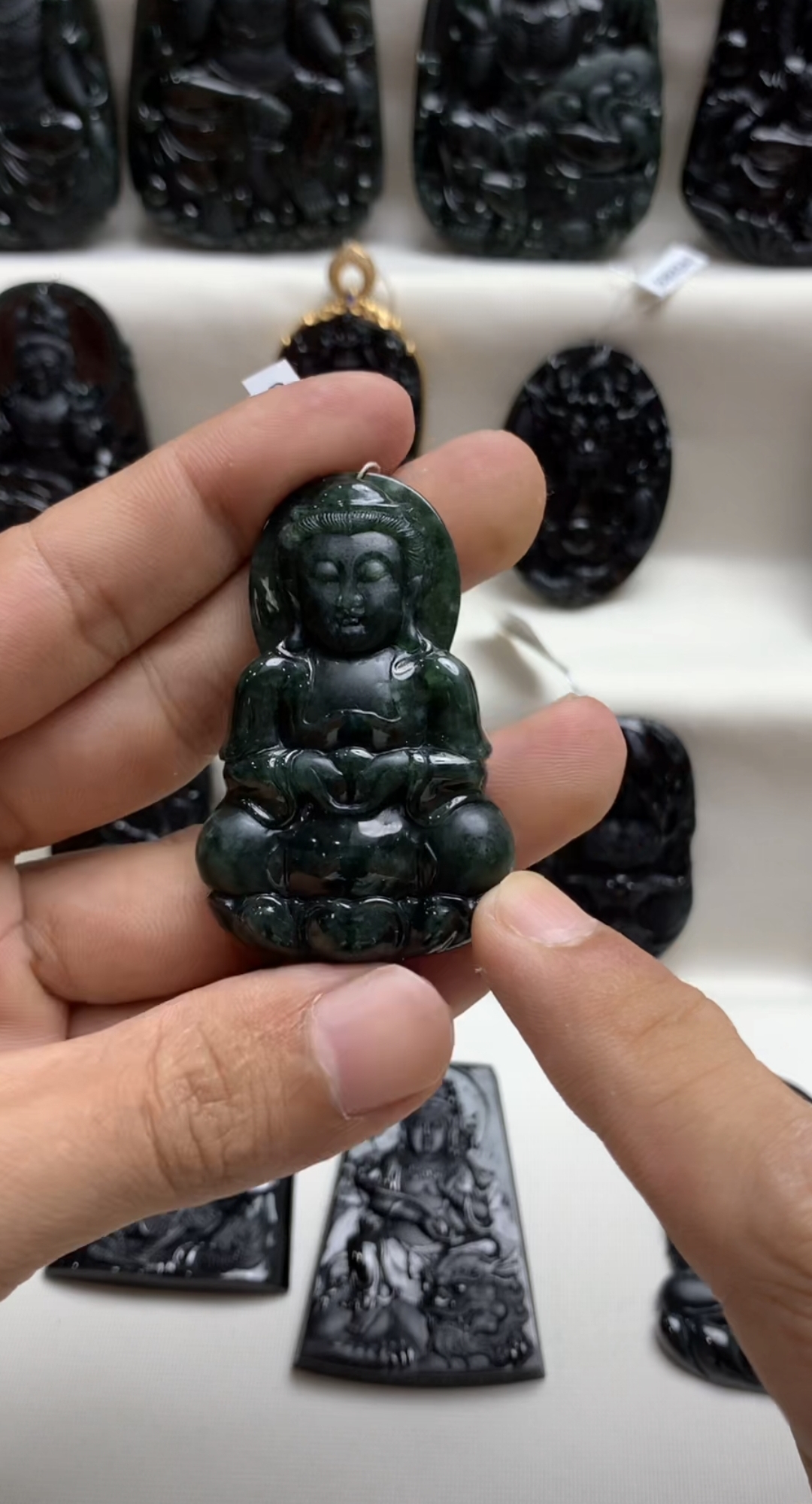 墨翠翡翠a货观音