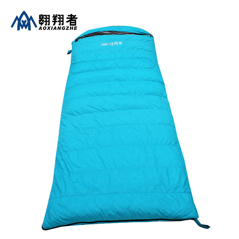 翱翔者加厚防寒羽绒睡袋户外露营旅游室内白鸭绒睡袋隔脏亲肤拼接