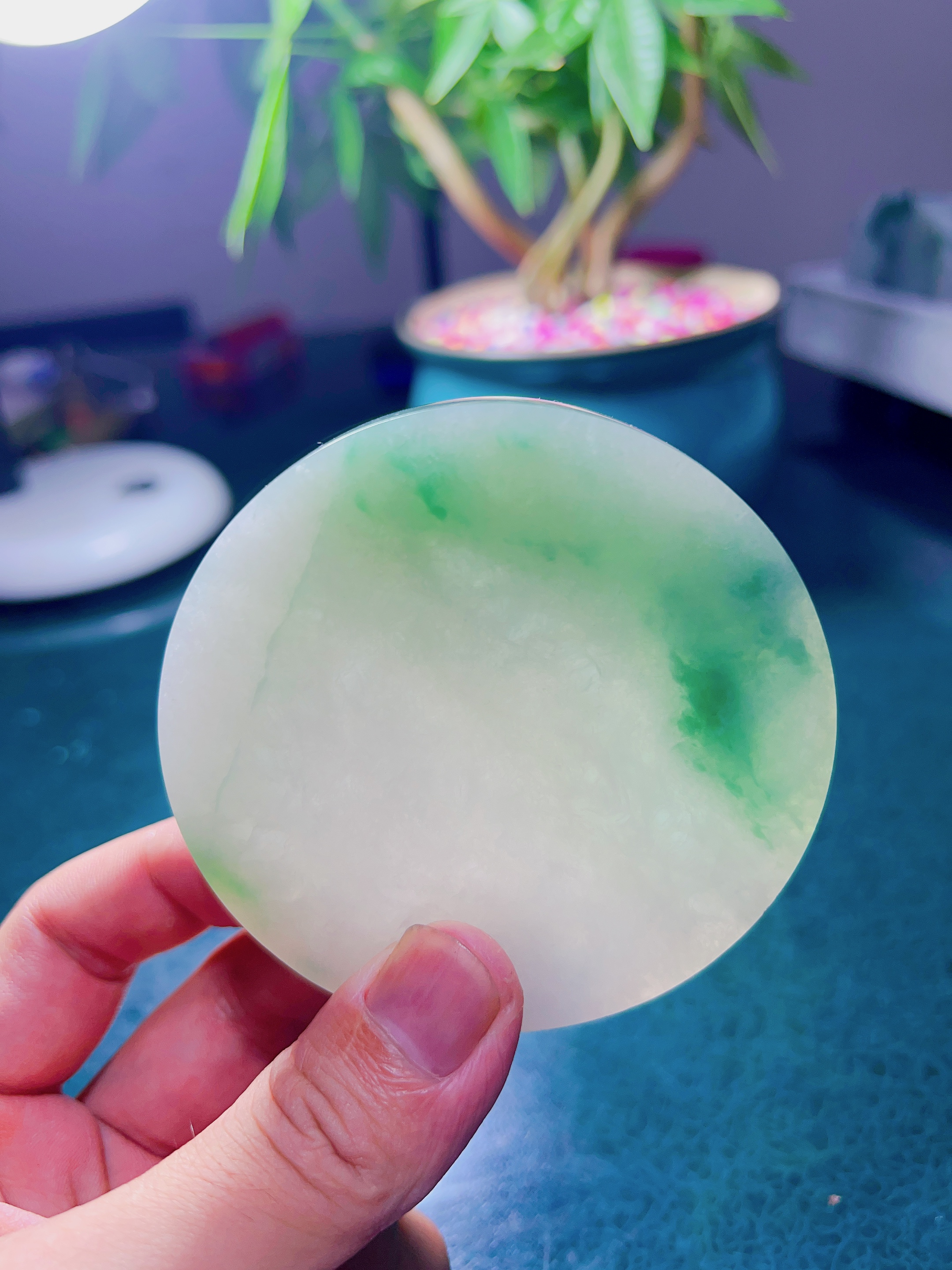 《十方翡翠》天然A货翡翠冰阳绿色手镯64正圈以下都可定制色阳种老