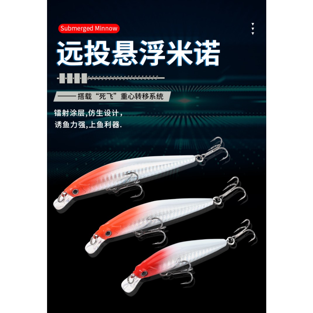 川流死飞悬浮悬停米诺远投路亚假饵淡水翘嘴鲈鱼鳜鱼（满30包邮）