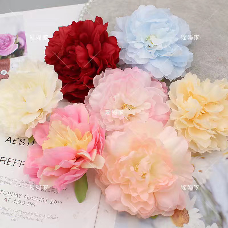 【子菲】14厘米仿真牡丹花手工荷花灯中秋元宵灯花配饰花朵材料13cm