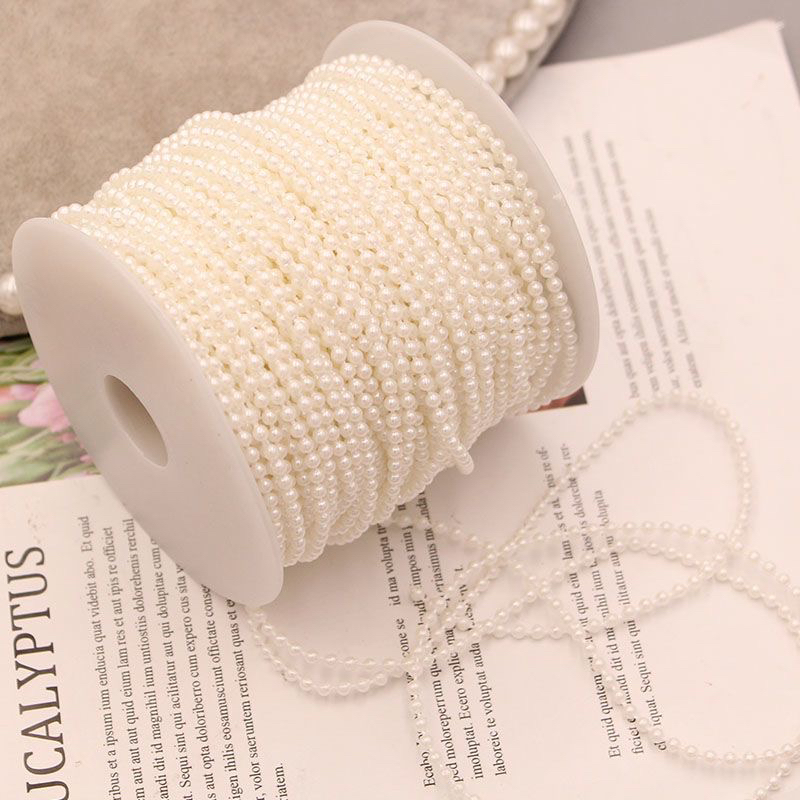 【子菲】4mm圆形连线珠链条6毫米diy手工花束流苏飘带古风发饰材料