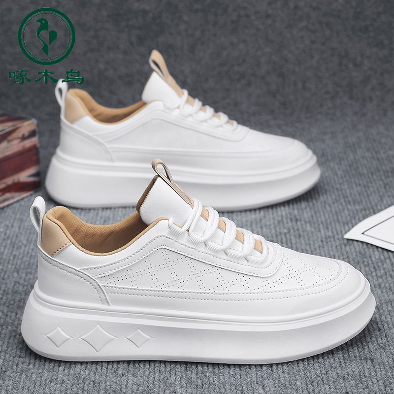 【正品】啄木鸟断码男鞋官方网面透气运动鞋防臭防滑跑步鞋皮面学