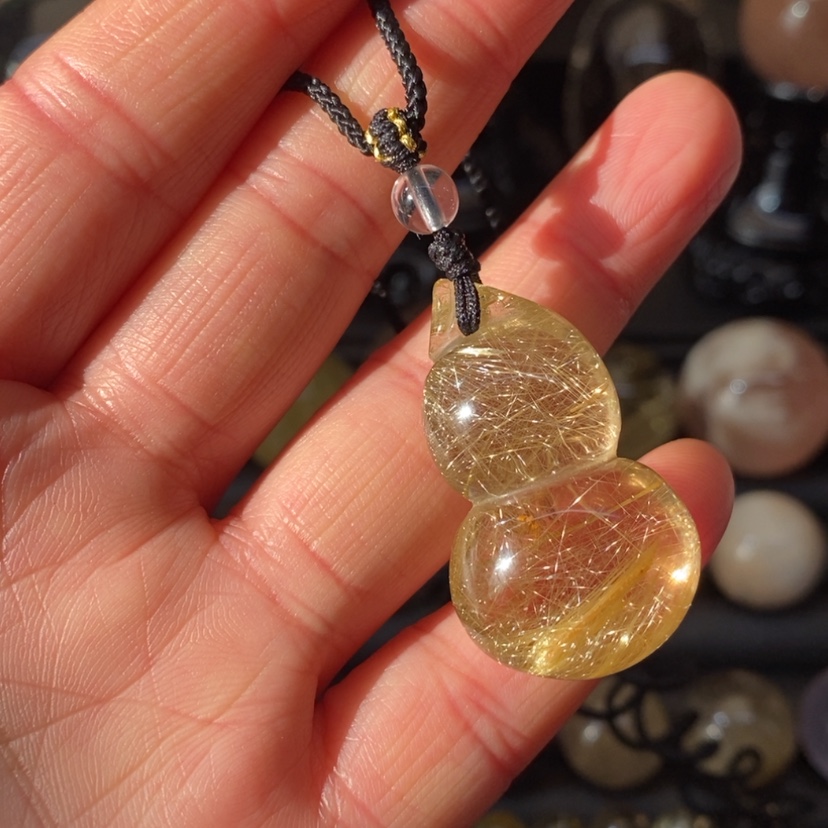 【闪购商品】水晶金发晶葫芦吊坠未镶嵌不****下