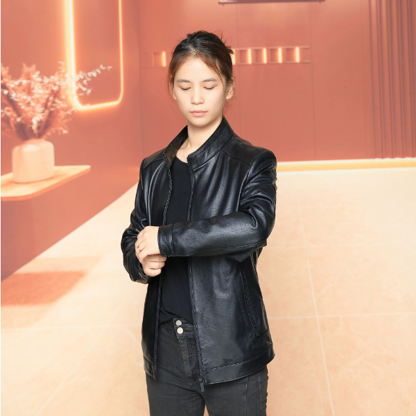 哲宇皓轻奢皮夹克真皮男装夹克%100头层牛皮立领春秋男士皮衣