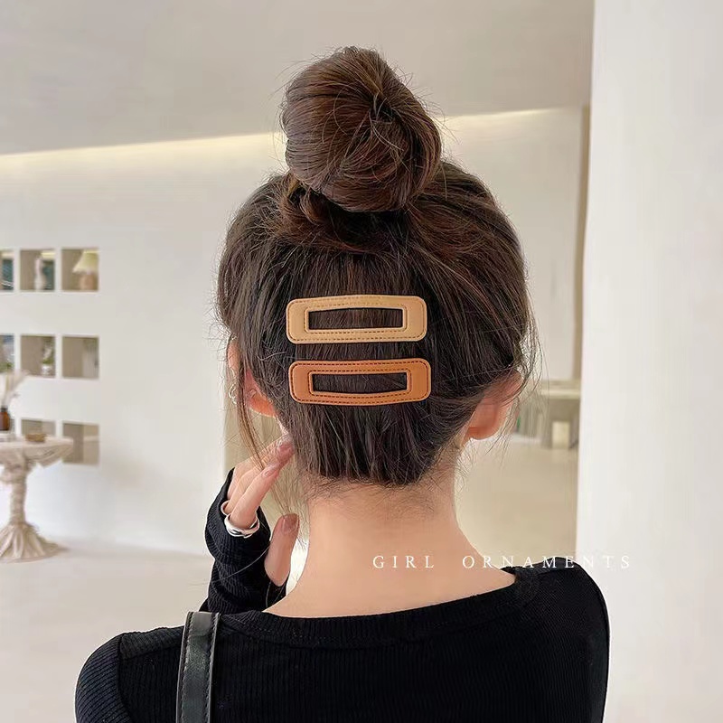 边夹日韩女少女风碎发夹顶夹中性发夹气质百搭简约发卡复古糖果色