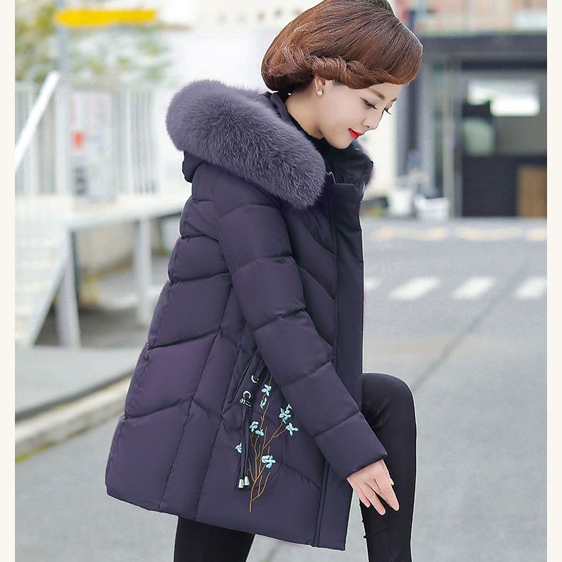 雅鹿妈妈装羽绒羽绒服2023新款冬装外套中老年人中长款宽松棉袄女