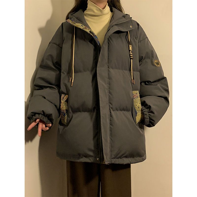 雅鹿大码国潮冬季羽绒服女2023新款胖保暖外套高级感超好看情侣厚