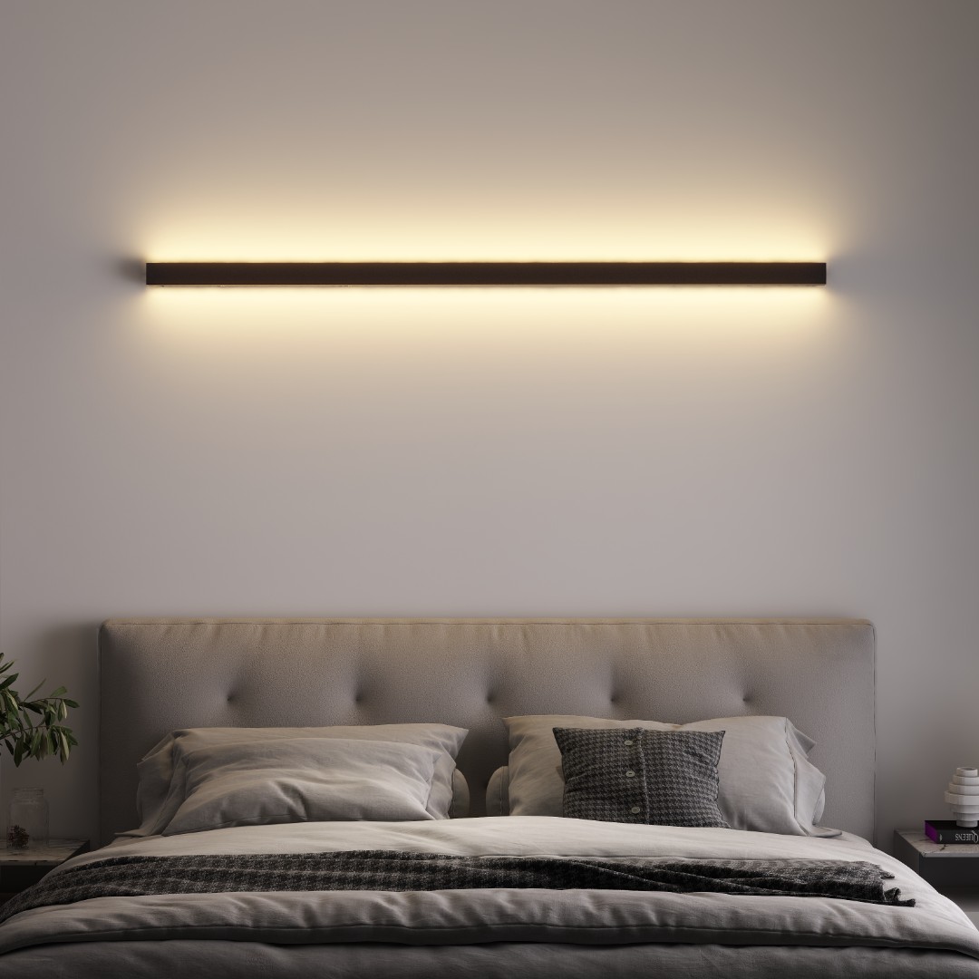 灯佐2025年新款客厅壁灯卧室床头极简一字长条壁灯沙发格栅网红灯