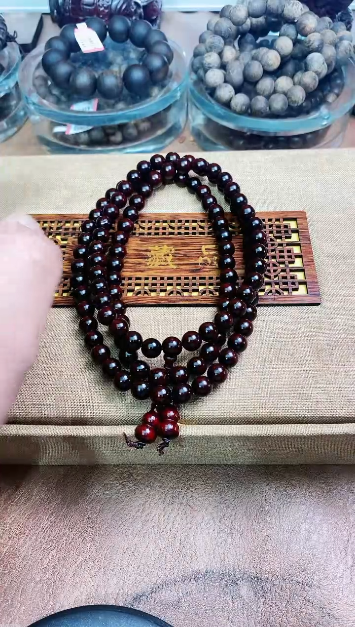 【闪购商品】小叶紫檀手串/手链0.8小叶紫檀新人五件套礼盒手串