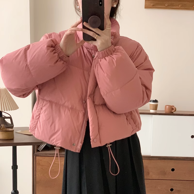 雪中飞短款羽绒服女款2023年新款爆款立领小个子白鸭绒加厚外套