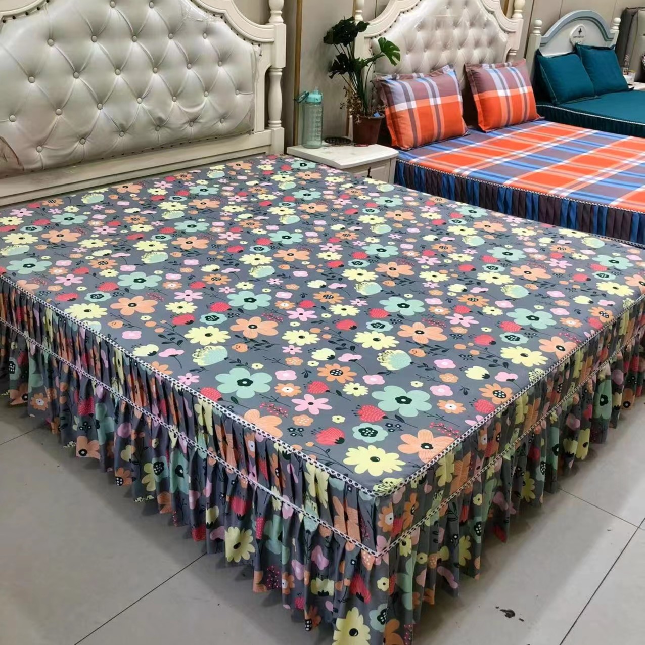 （百花齐放）加厚斜纹四季款单件床罩