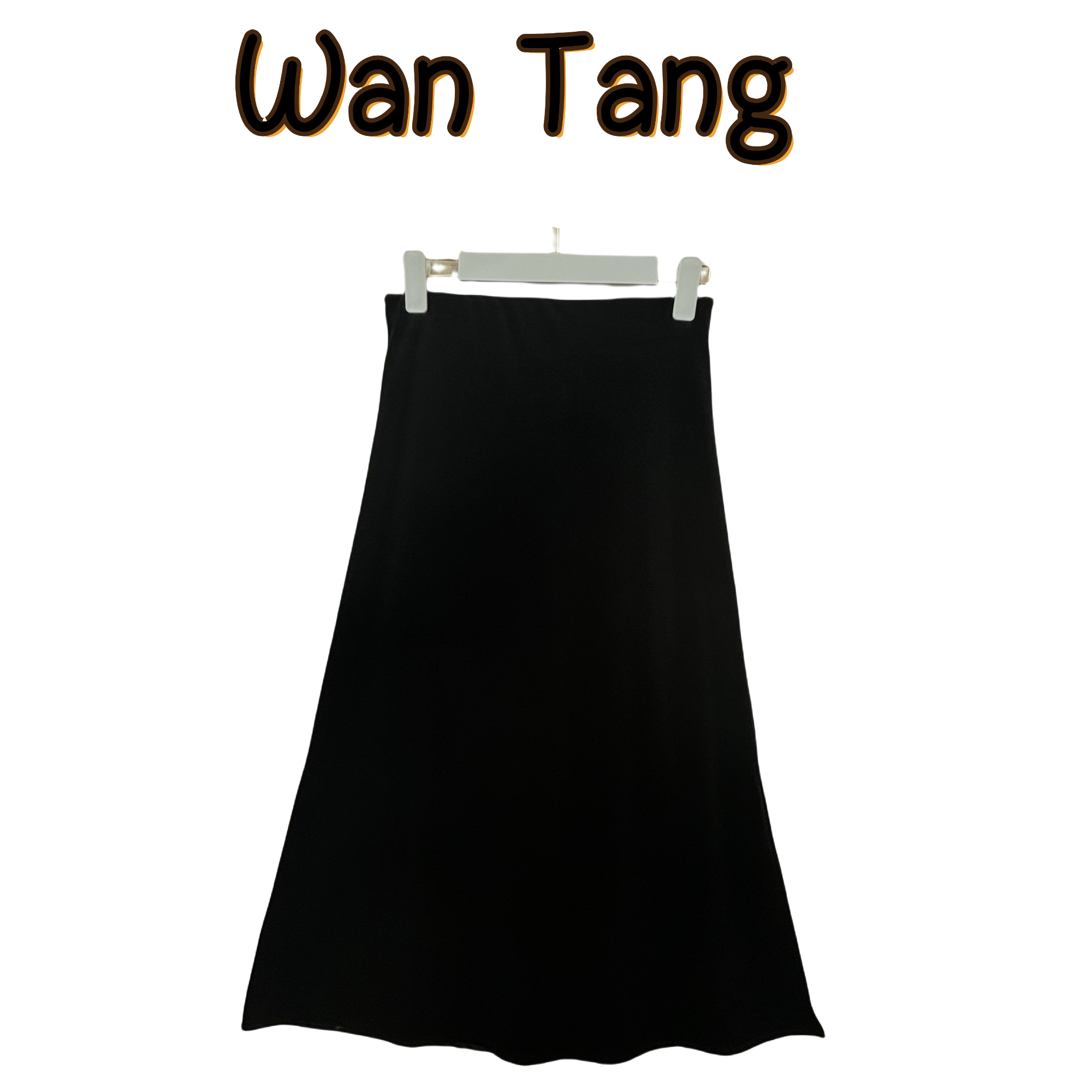 【洛汐】时尚气质潮流百搭黑色经典丝绒裙轻奢开叉