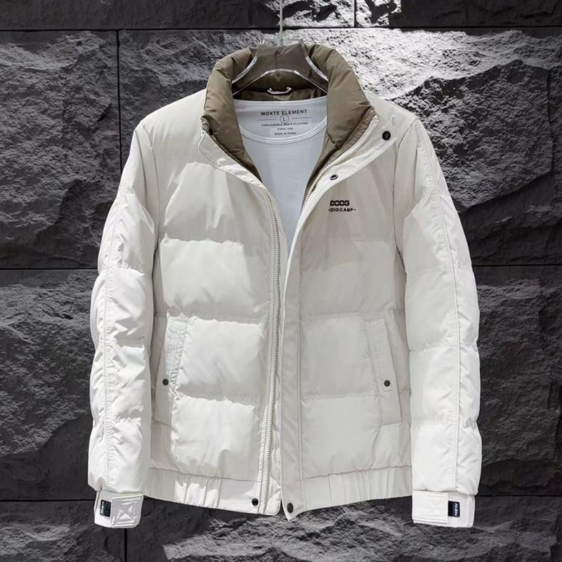 保罗男装冬季羽绒服男2023新款加厚保暖立领潮牌帅气百搭高档鸭绒