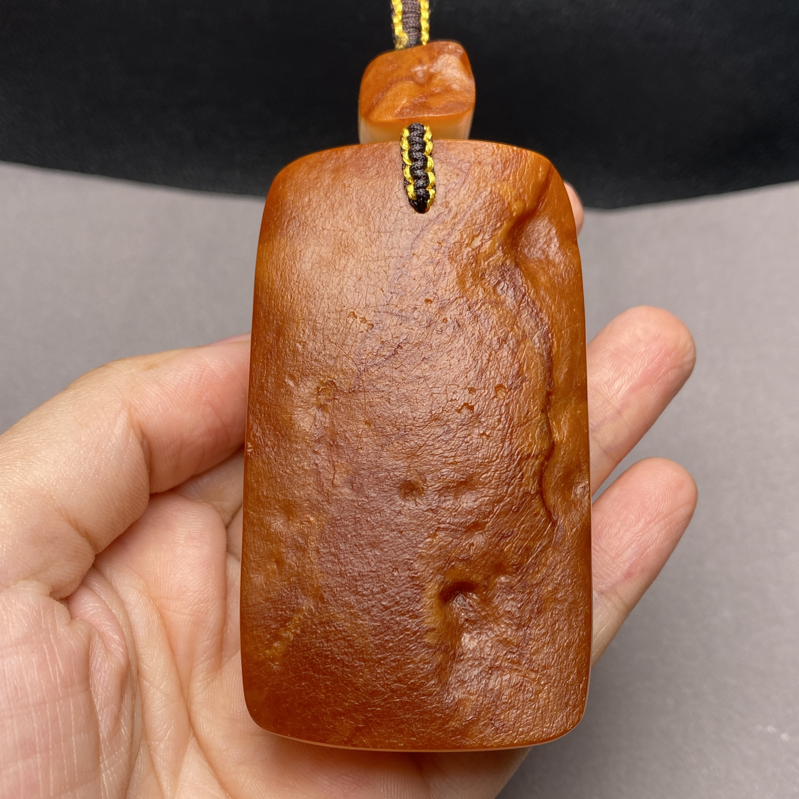 天然原矿枣红皮花蜡白肉蜜蜡原石切牌手把珠宝首饰文玩