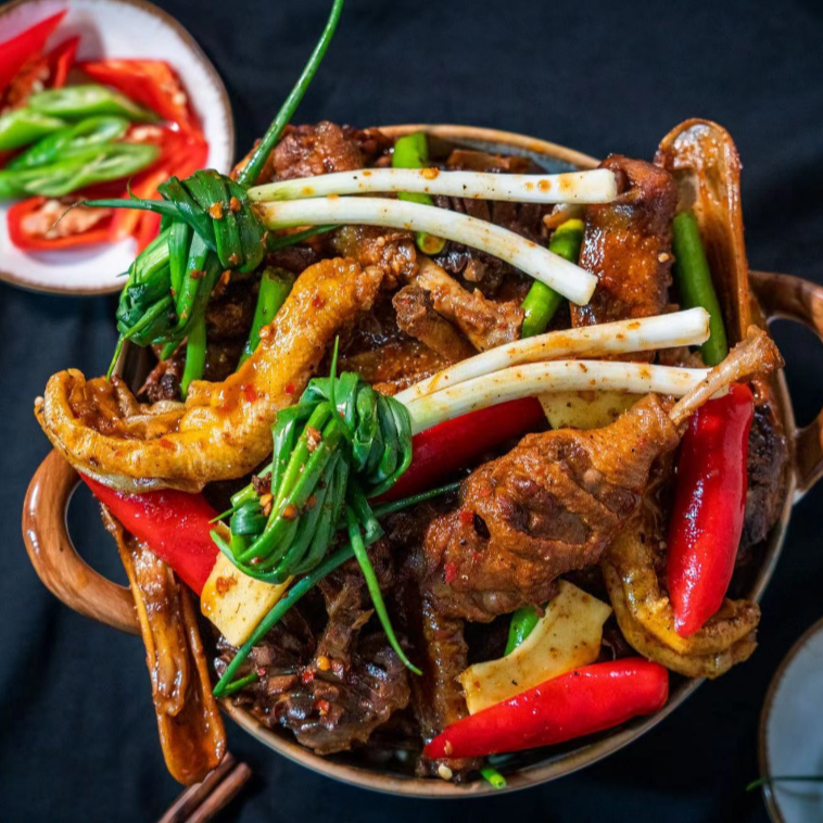阿岩炒芷江鸭（干香火锅型 家常传统炒法）顺丰家常鸭芷江鸭[鸭肉]