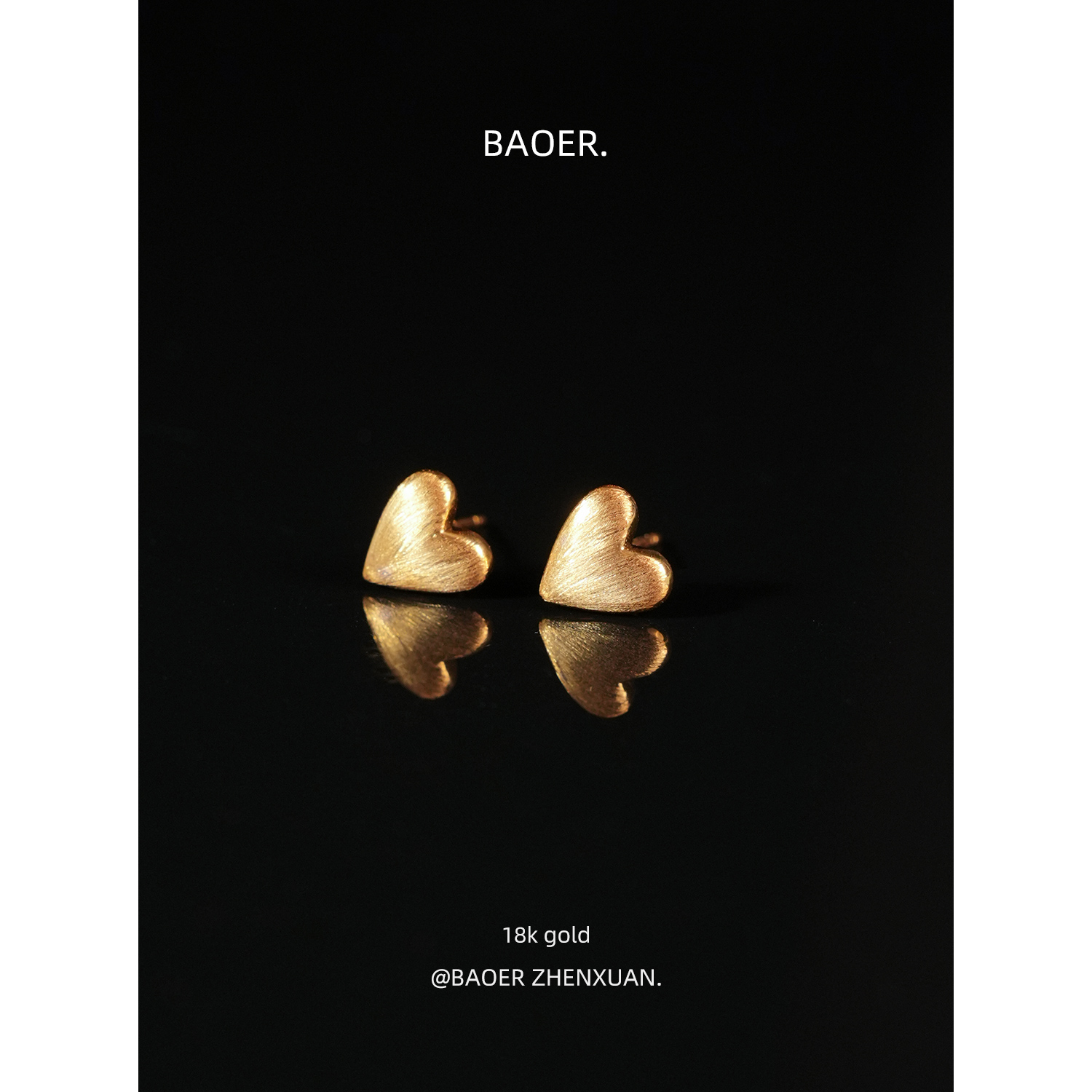 18K金爱心耳饰-FF1113-BK|BKJ4