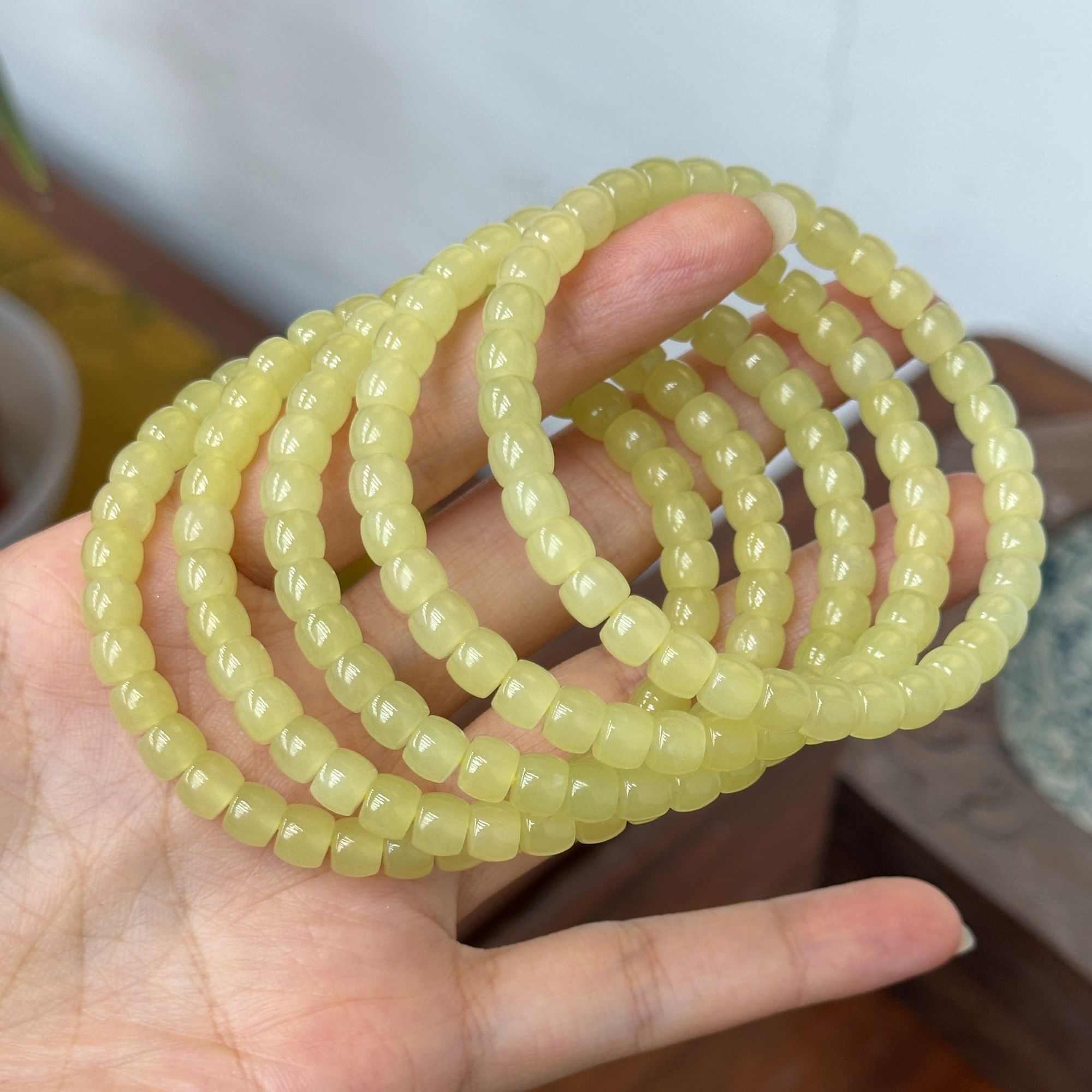 和田玉手串-卡6+mm-GG1220-多样性发一件-BK|BHT6