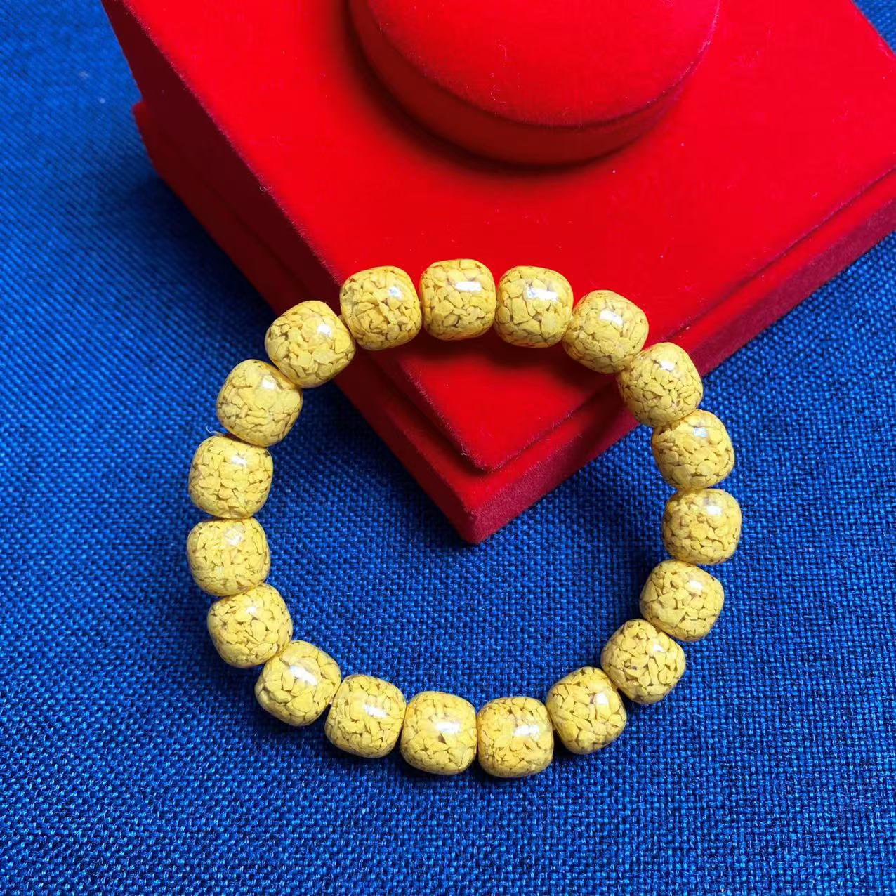 含辰砂工艺品10mm雄黄老型珠手链