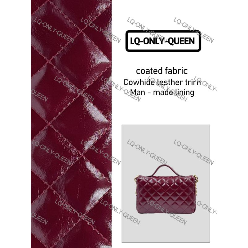 LQ-ONLY-QUEEN真皮女包双口袋红色