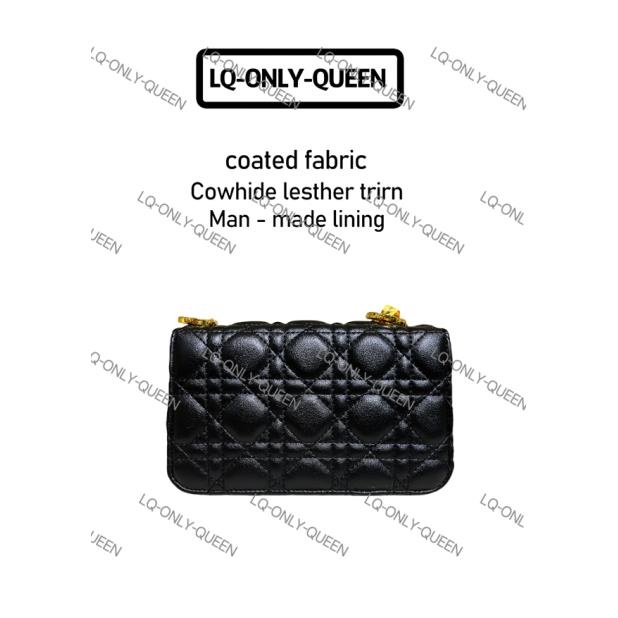 LQ-ONLY-QUEEN真皮女包珍珠链条大号黑色-TT