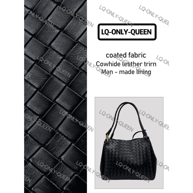 LQ-ONLY-QUEEN真皮女包编织降大号黑色