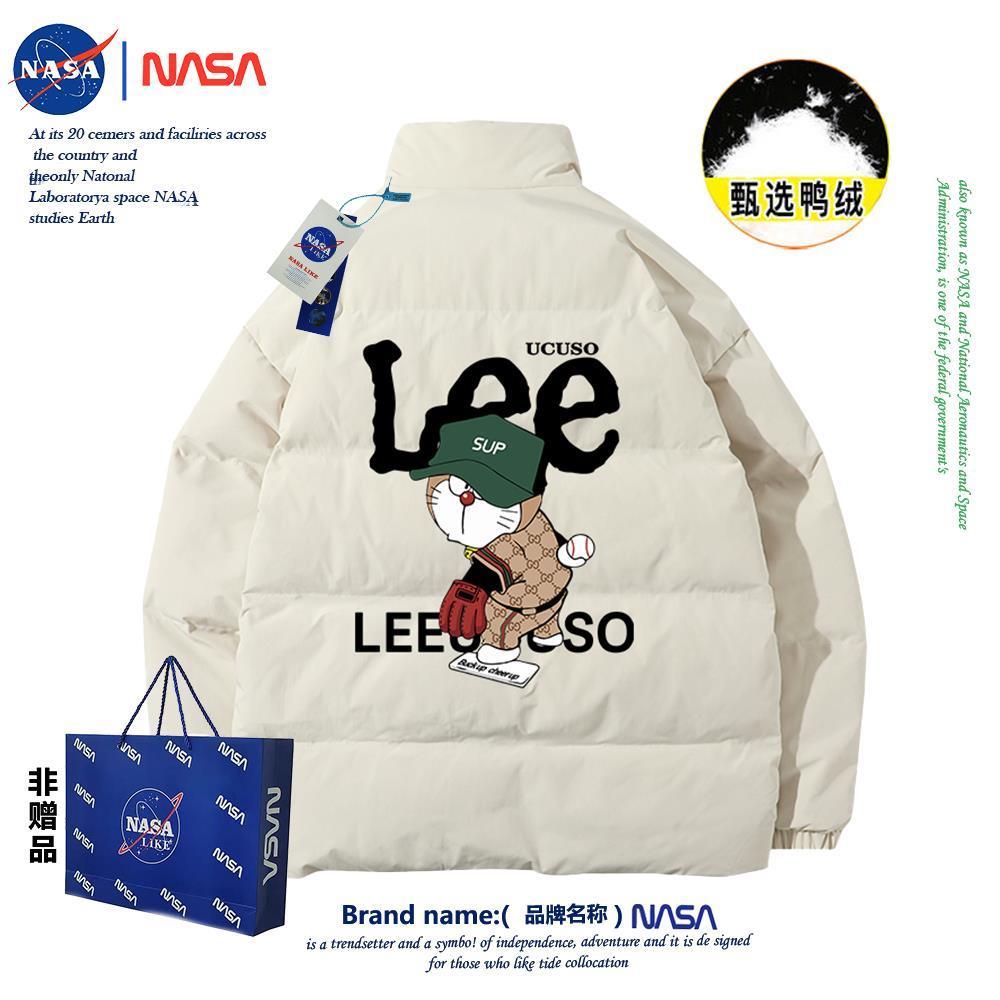 NASA联名复古美式立领棉服男生冬季加厚保暖宽松上衣ins潮潮流
