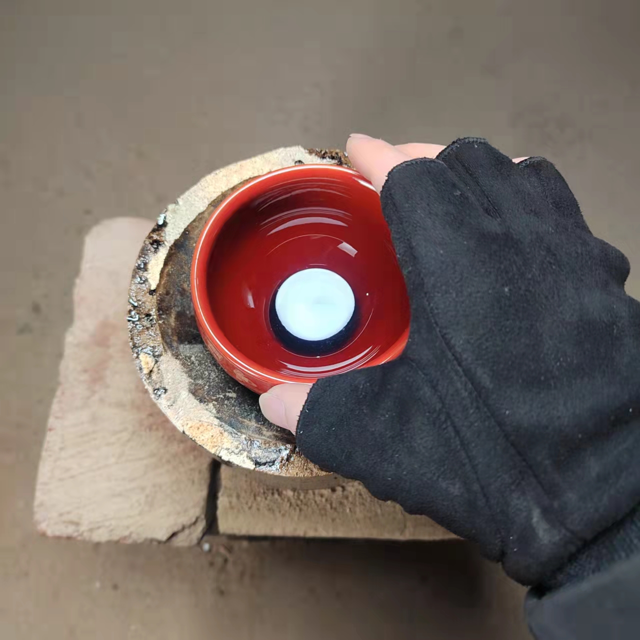 【闪购商品】 茶盏   红玉龙凤（配礼盒 配证书）