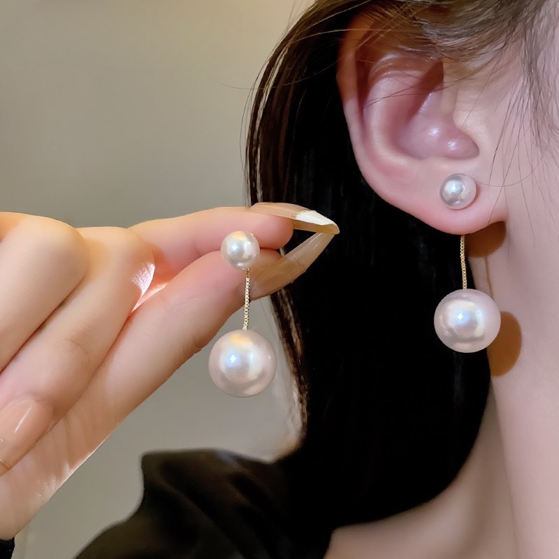 铜合金仿珍珠耳饰 38661（清沧）简约珠珠吊坠轻奢气质耳钉